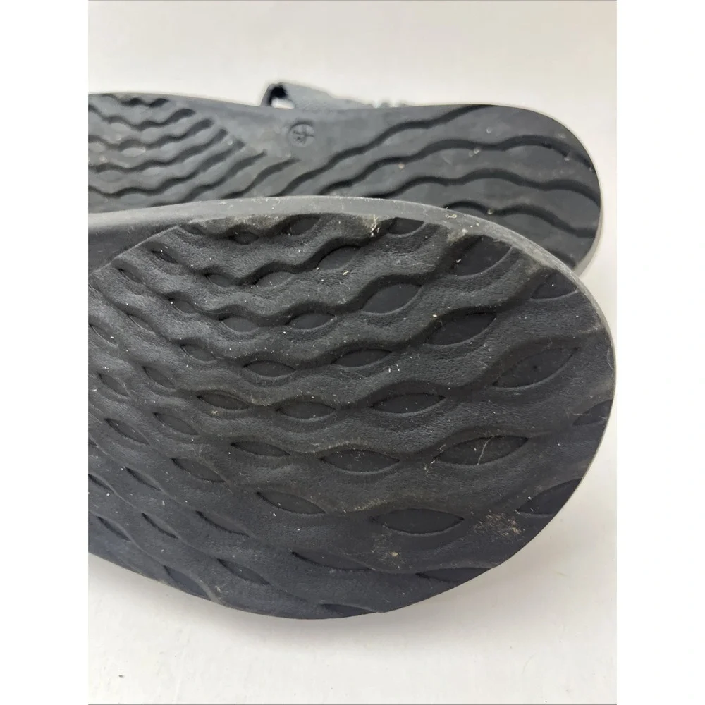MEGNYA Women's Braided Strap Comfort Sandals Black Aqua Gray Size 7